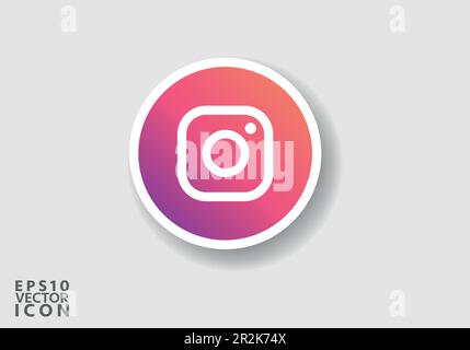 der instagram-Logo-Vektor ist eine stilisierte Darstellung des Logos für die beliebte Social-Media-App. Das Design ist einfach, sauber und modern Stock Vektor