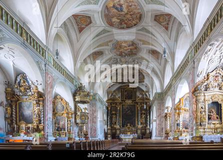 Gars am Inn, Klosterkirche der Himmelfahrt der Jungfrau Maria Stockfoto