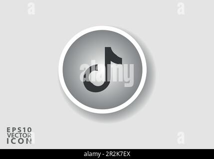 Der TikTok-Logo-Vektor ist eine stilisierte Darstellung des Logos für die beliebte Social-Media-App. Das Design ist einfach, sauber und modern Stock Vektor