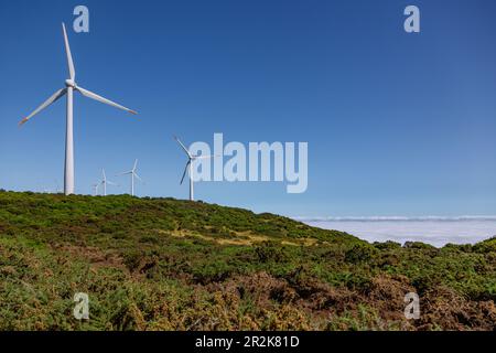 Paul da Serra, Windenergieanlagen Stockfoto
