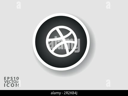 Dribbble Logo-Vektor ist eine stilisierte Darstellung des Logos für die beliebte Social-Media-App. Das Design ist einfach, sauber und modern Stock Vektor