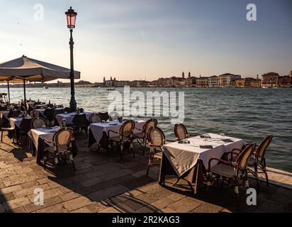 Blick auf Venedig von der Giudecca Insel Italien Stockfoto