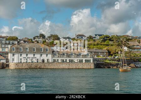 The Idle Rocks Hotel am St. Mawes Harbour, Cornwall, England, Großbritannien Stockfoto