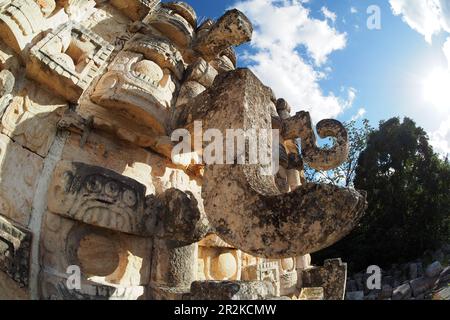 Maya-Ausgrabung Kabah in Ruta Puuc, Yucatan, Mexiko Stockfoto