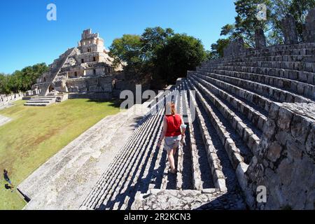 Maya Ausgrabung Edzna, Yucatan, Mexiko ag. HERR: Andrea Seifert Stockfoto