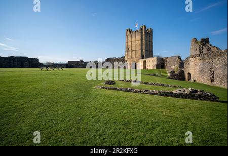 Richmond Castle in Richmond, North Yorkshire, England Stockfoto