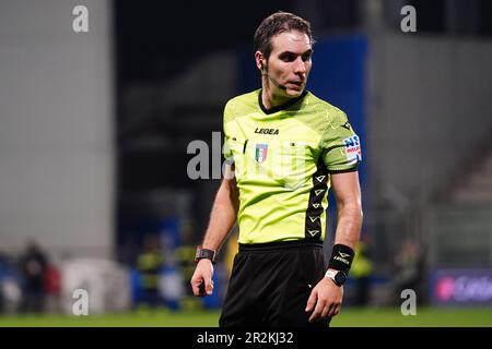 Reggio Emilia, Italien. 19. Mai 2023. Alberto Santoro (Schiedsrichter) während der italienischen Meisterschaft ein Fußballspiel zwischen US Sassuolo und AC Monza am 19. Mai 2023 im Mapei-Stadion in Reggio Emilia, Italien - Photo Morgese-Rossini/DPPI Credit: DPPI Media/Alamy Live News Stockfoto