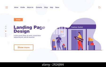 Großer Verkauf im Modegeschäft Stock Vektor