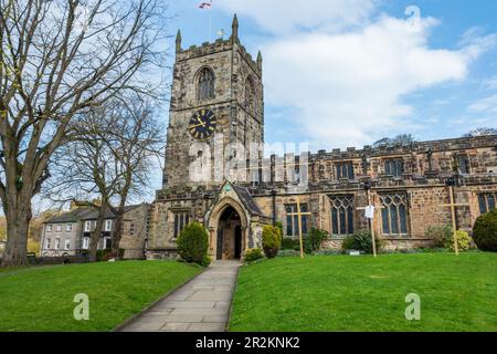 Holy Trinity Church auf der High Street in Skipton, North Yorkshire, England, Großbritannien Stockfoto