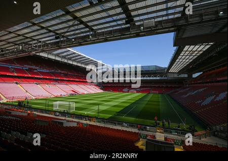 Liverpool, Großbritannien. 20. Mai 2023. Anfield vor dem Premier-League-Spiel in Anfield, Liverpool. Das Bild sollte lauten: Gary Oakley/Sportimage Credit: Sportimage Ltd/Alamy Live News Stockfoto