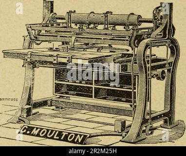 'Grundabhandlung über die Endbearbeitung von weißen, gefärbten und bedruckten Baumwollwaren' (1889) Stockfoto