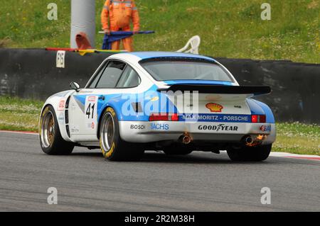 Mugello Historic Classic, 25. April 2014 - PORSCHE 911 RSR - 1976 km gefahren von Laurent LALMAND während des Trainings auf dem Mugello Circuit, Italien. Stockfoto