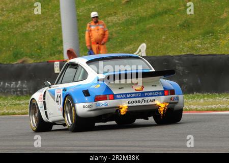 Mugello Historic Classic, 25. April 2014 - PORSCHE 911 RSR - 1976 km gefahren von Laurent LALMAND während des Trainings auf dem Mugello Circuit, Italien. Stockfoto