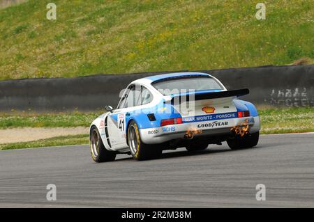 Mugello Historic Classic, 25. April 2014 - PORSCHE 911 RSR - 1976 km gefahren von Laurent LALMAND während des Trainings auf dem Mugello Circuit, Italien. Stockfoto