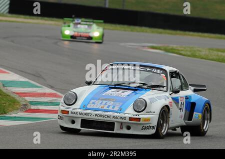 Mugello Historic Classic, 25. April 2014 - PORSCHE 911 RSR - 1976 km gefahren von Laurent LALMAND während des Trainings auf dem Mugello Circuit, Italien. Stockfoto