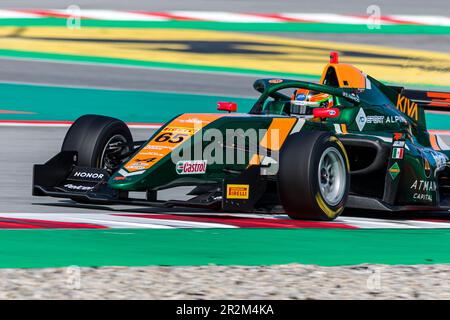 20. Mai 2023; Circuit de Barcelona-Catalunya, Barcelona, Katalonien, Spanien: 6 Stunden Barcelona, Tag 1; Santiago Ramos (MEX) mit der regionalen RPM-Formel-Europameisterschaft von Alpine Stockfoto