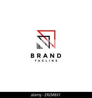 Modisches Dreieckiges Logo. Drei Dreiecke mit modischem Stil und minimalistischer und einfacher Komposition. Stock Vektor