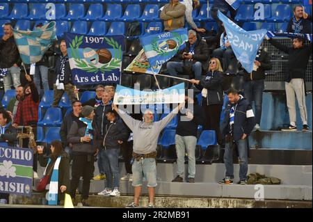 Arena Garibaldi, Pisa, Italien, 19. Mai 2023, Spal-Fans beim Spiel AC Pisa gegen SPAL – italienischer Fußball Serie B. Stockfoto