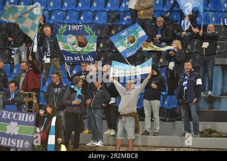 Arena Garibaldi, Pisa, Italien, 19. Mai 2023, Spal-Fans beim Spiel AC Pisa gegen SPAL – italienischer Fußball Serie B. Stockfoto