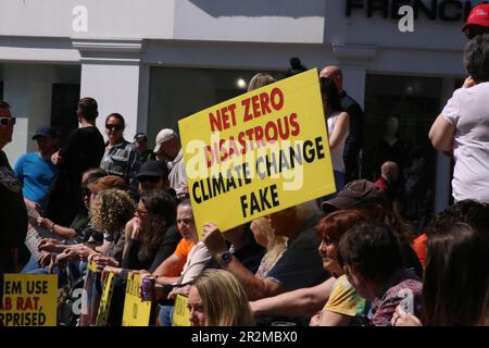 Anti-Globlist, Anti-Impfprotester, Patriotic Alternative View in Newcastle City Centre, Newcastle upon Tyne, Großbritannien. 20. Mai 2023. Kredit: DEW/Alamy Live News Stockfoto