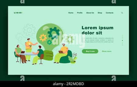 Kreative Büromitarbeiter diskutieren Ideen im Team Stock Vektor