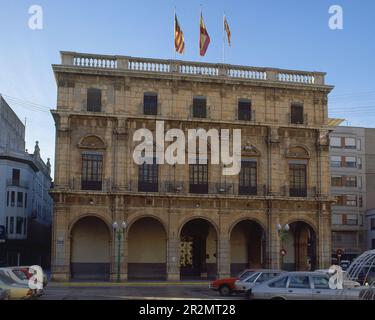 EDIFICIO - BARROCO - FOTO AÑOS 80. Standort: AYUNTAMIENTO. CASTELLON DE LA PLANA. Castellón. SPANIEN. Stockfoto