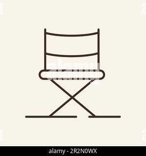 Symbol für die Director-Stuhllinie Stock Vektor