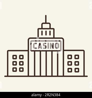 Symbol für die Casino-Zeile Stock Vektor