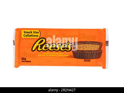 Reese's Peanut Butter Cups Candy Snack Size Pack hergestellt von Hershey Company, Peanut Butter Cups Stockfoto