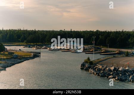 Hafen in South Baymouth canada - Mai 2023. Hochwertiges Foto Stockfoto