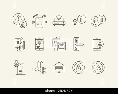 Satz von Smart-House-Symbolen Stock Vektor