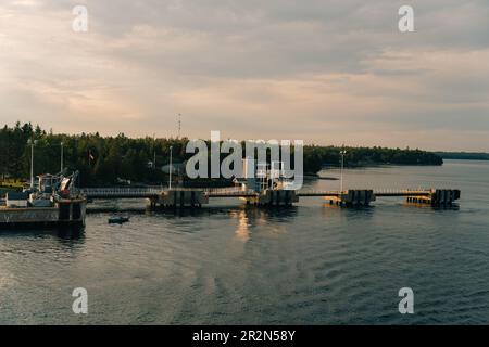 Hafen in South Baymouth canada - Mai 2023. Hochwertiges Foto Stockfoto