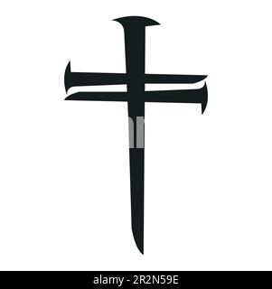 Nagel Kreuz Christian Nagel Kreuz Vektor Illustrator Stock Vektor