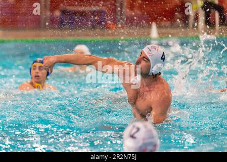 Florenz, Italien. 20. Mai 2023. Niccolo Benvenuti (Rari Nantes Florentia) während des Playoff - RN Florentia vs Brescia Waterpolo, Serie A2 in Florenz, Italien, Mai 20 2023 Kredit: Independent Photo Agency/Alamy Live News Stockfoto
