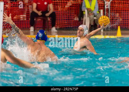 Florenz, Italien. 20. Mai 2023. Matteo Calamai (Rari Nantes Florentia) während der Playoff - RN Florentia vs Brescia Waterpolo, Serie A2 in Florenz, Italien, Mai 20 2023 Kredit: Independent Photo Agency/Alamy Live News Stockfoto