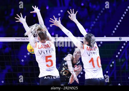 Turin, Italien. 20. Mai 2023. Vakifbank Istanbul vs Eczacibasi Dynavit Istanbul, CEV Champions League Women Volleyballspiel in Turin, Italien, Mai 20 2023 Kredit: Independent Photo Agency/Alamy Live News Stockfoto