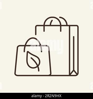 Symbol für Zeile des ECO-Pakets Stock Vektor