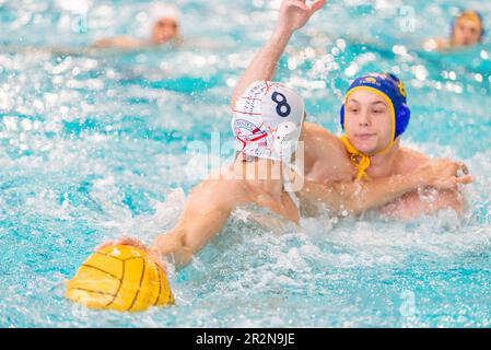 Florenz, Italien. 20. Mai 2023. Edoardo Borghigiani (Rari Nantes Florentia) während Playoff - RN Florentia vs Brescia Waterpolo, Serie A2 in Florenz, Italien, Mai 20 2023 Kredit: Independent Photo Agency/Alamy Live News Stockfoto