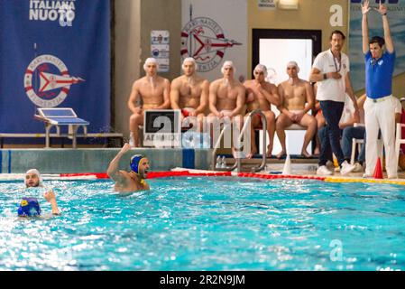 Florenz, Italien. 20. Mai 2023. Brescia Waterpolo Exultation während Playoff - RN Florentia vs Brescia Waterpolo, Serie A2 in Florenz, Italien, Mai 20 2023 Kredit: Independent Photo Agency/Alamy Live News Stockfoto