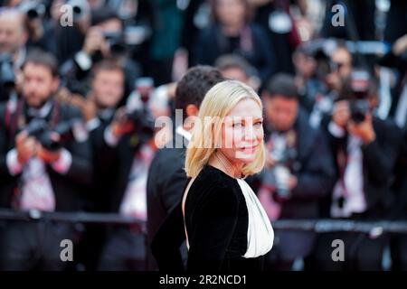 Cannes, Cannes, Frankreich. 20. Mai 2023. Die Schauspielerin CATE BLANCHETT nimmt an der Vorführung und dem Rotteppich des Films „Killers of the Flower Moon“ Teil, Regie Martin Scorsese, der aus dem Wettbewerb herausgebracht wird, während des 76. Jährlichen Filmfestivals in Cannes am Palais des Festivals am 20. Mai 2023 in Cannes, Frankreich. (Kreditbild: © Alexandra Fechete/ZUMA Press Wire) NUR ZUR REDAKTIONELLEN VERWENDUNG! Nicht für den kommerziellen GEBRAUCH! Stockfoto