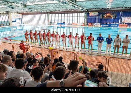 Florenz, Italien. 20. Mai 2023. Rari Nantes Florentia Team während Playoff - RN Florentia vs Brescia Waterpolo, Serie A2 in Florenz, Italien, Mai 20 2023 Kredit: Independent Photo Agency/Alamy Live News Stockfoto