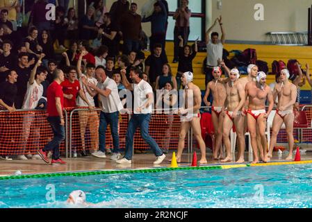 Florenz, Italien. 20. Mai 2023. Rari Nantes Florentia Exultation während Playoff - RN Florentia vs Brescia Waterpolo, Serie A2 in Florenz, Italien, Mai 20 2023 Kredit: Independent Photo Agency/Alamy Live News Stockfoto