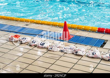 Florenz, Italien. 20. Mai 2023. Rari Nantes Florentia Warm Up during Playoff - RN Florentia vs Brescia Waterpolo, Serie A2 in Florenz, Italien, Mai 20 2023 Kredit: Independent Photo Agency/Alamy Live News Stockfoto