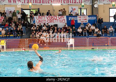 Florenz, Italien. 20. Mai 2023. Rari Nantes Florentia Warm Up during Playoff - RN Florentia vs Brescia Waterpolo, Serie A2 in Florenz, Italien, Mai 20 2023 Kredit: Independent Photo Agency/Alamy Live News Stockfoto