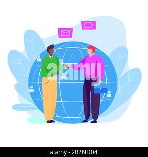 Partner schütteln sich die Hand Stock Vektor