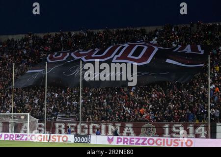 Reggio Calabria, Italien. 19. Mai 2023. Fans von Reggina während Reggina 1914 gegen Ascoli Calcio, italienisches Fußballspiel der Serie B in Reggio Calabria, Italien, Mai 19 2023 Kredit: Independent Photo Agency/Alamy Live News Stockfoto