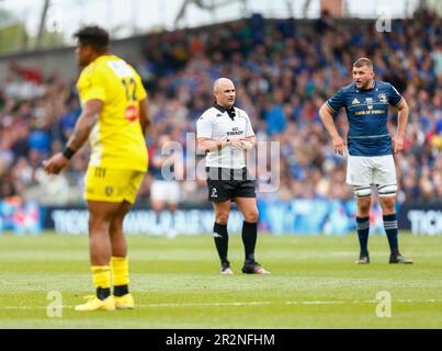 Aviva Stadium, Dublin, Irland. 20. Mai 2023. Heineken Champions Cup-Finale Rugby, Leinster gegen La Rochelle: Schiedsrichter Jaco Peyper Credit: Action Plus Sports/Alamy Live News Stockfoto