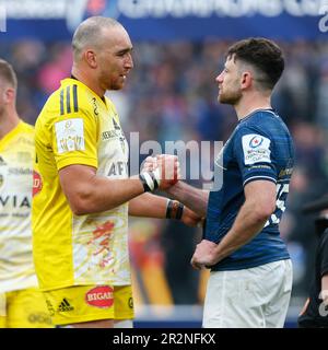 Aviva Stadium, Dublin, Irland. 20. Mai 2023. Heineken Champions Cup-Finale Rugby, Leinster gegen La Rochelle: Die beiden Teams nach der Vollzeit-Pfeife Credit: Action Plus Sports/Alamy Live News Stockfoto