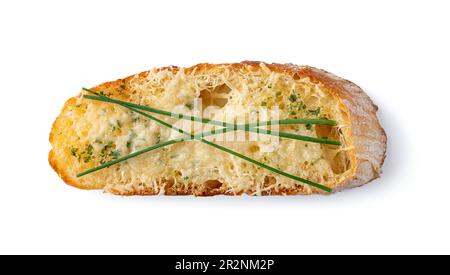 Traditionelle italienische Bruschetta auf weißem Hintergrund Stockfoto