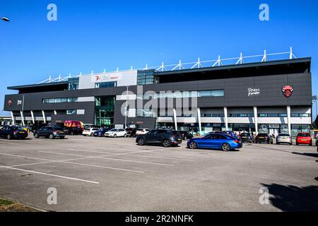 Allgemeiner Blick auf das AJBell Stadium während des sechsten Spiels des Betfred Challenge Cup zwischen Salford Red Devils und Huddersfield Giants im AJ Bell Stadium, Eccles am Samstag, den 20. Mai 2023. (Foto: Ian Charles | MI News) Guthaben: MI News & Sport /Alamy Live News Stockfoto